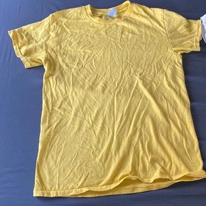 Yellow and white blanket shirts size small